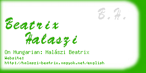 beatrix halaszi business card